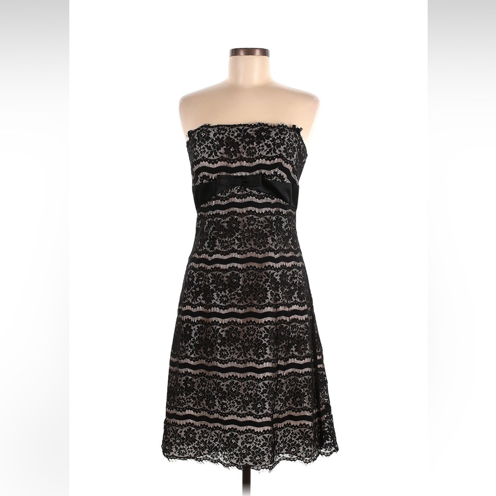 De Laru strapless cocktail formal dress 8 lace